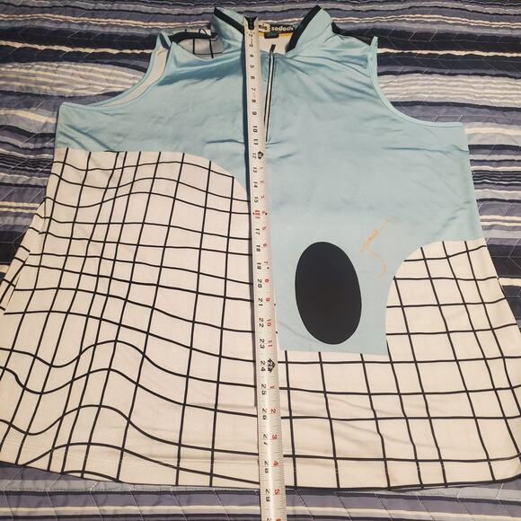 JAMIE SADOCK Size XL/XXL (fitted) Sleeveless Women's 1/4 Zip Geometric Golf Top - Picture 7 of 7